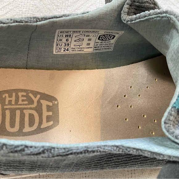 Hey Dude Gray fabric size 8 - Picture 5 of 5